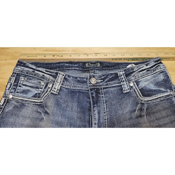 Shyanne Jeans Womens 32 short ANNWE Mid Rise Bootcut Blue Denim Stretch - Picture 8 of 16